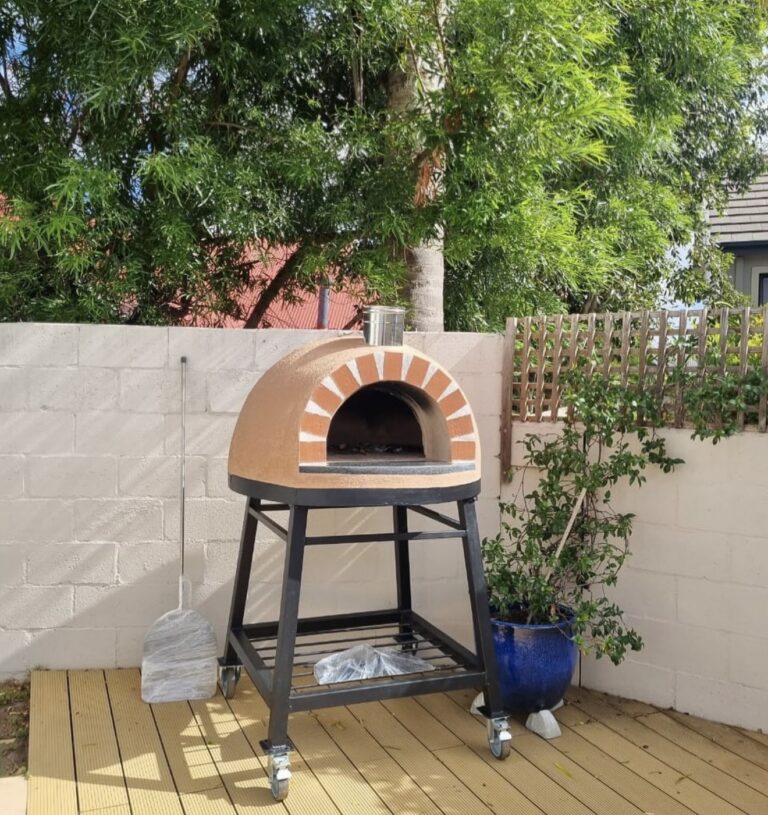 Eco Pizza Ovens portable pizza oven on a wheeled stand